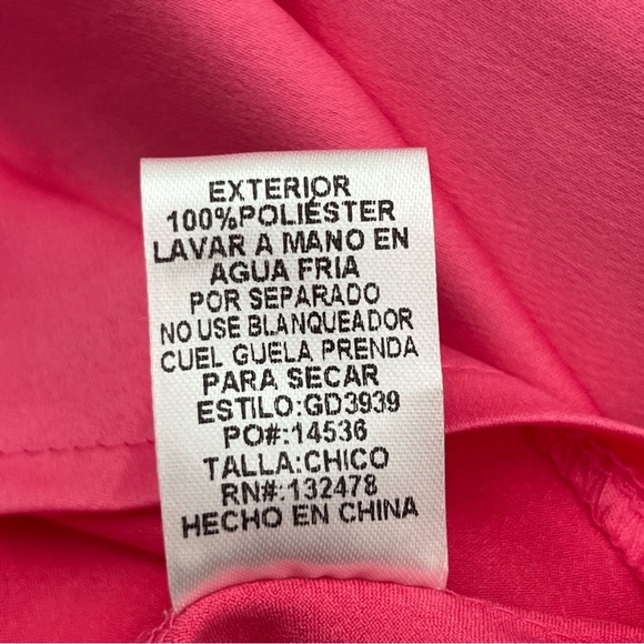 Hot Pink Satin Slip Midi Dress Spaghetti Strap Cocktail Party Formal Gown Sz S - Picture 10 of 12